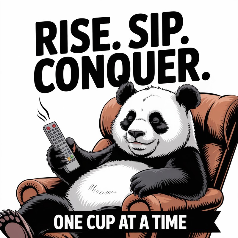 Rise Sip Conquer Panda Tee