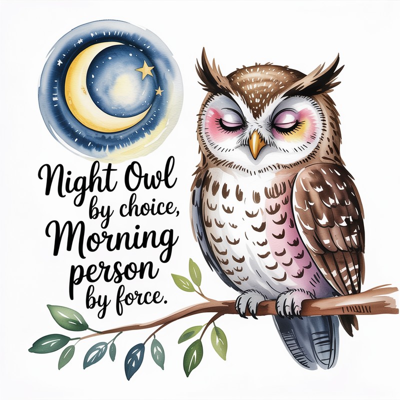 Night Owl Watercolor Tee
