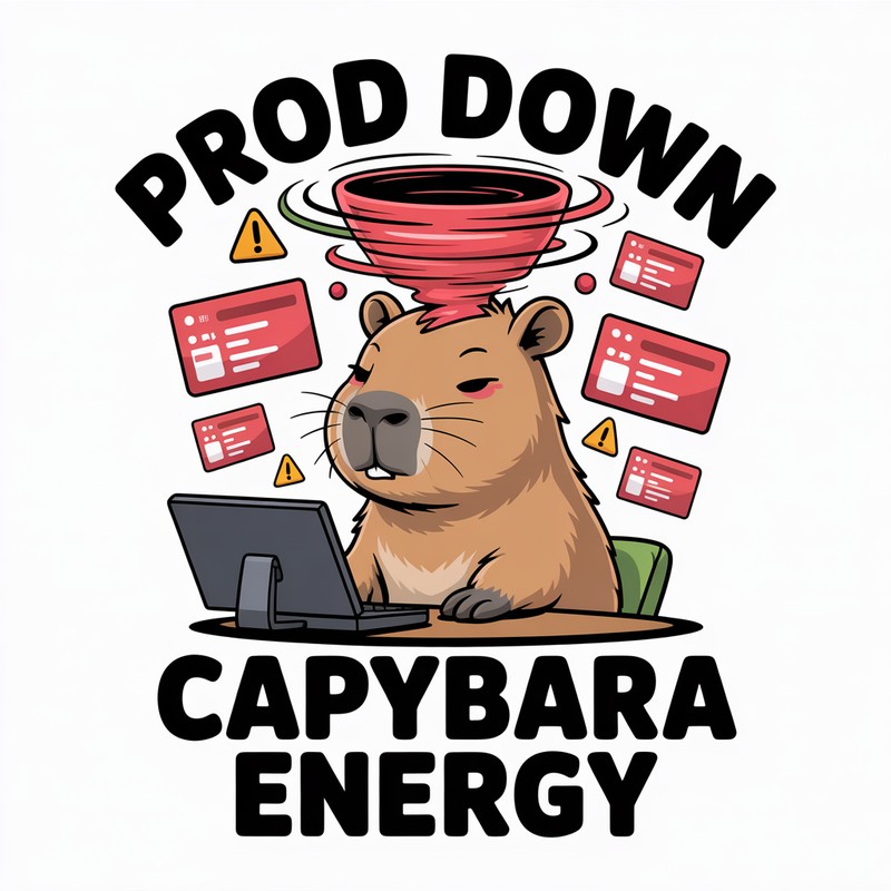 Prod Down Capybara Energy Tee