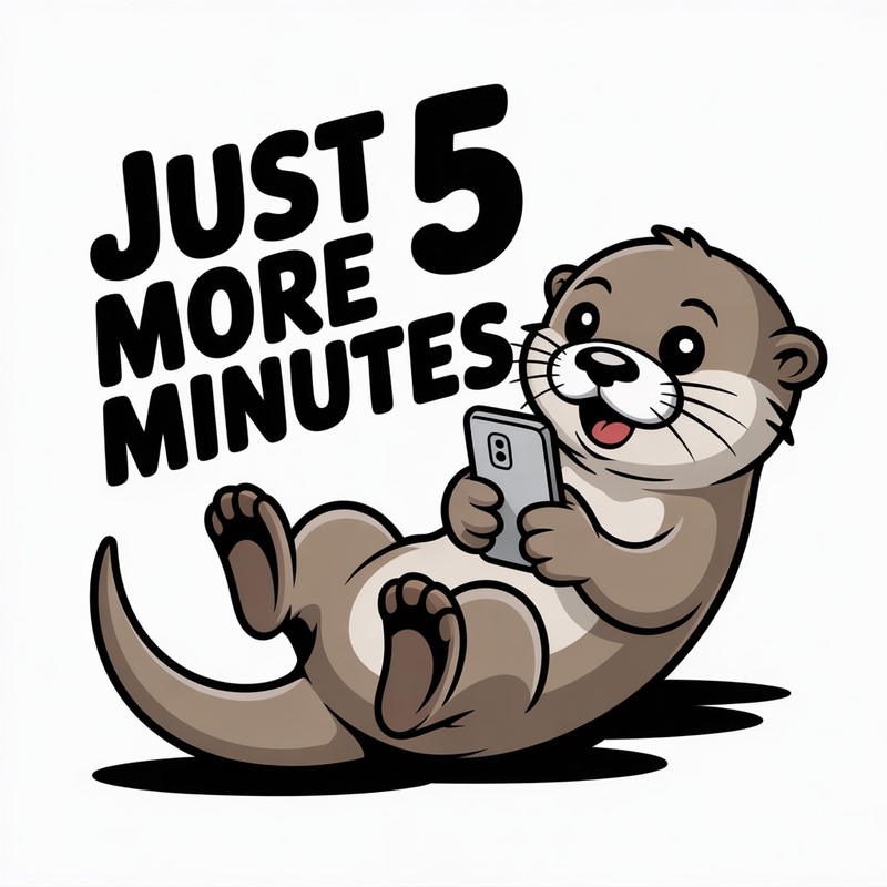 Scrolling Otter Tee