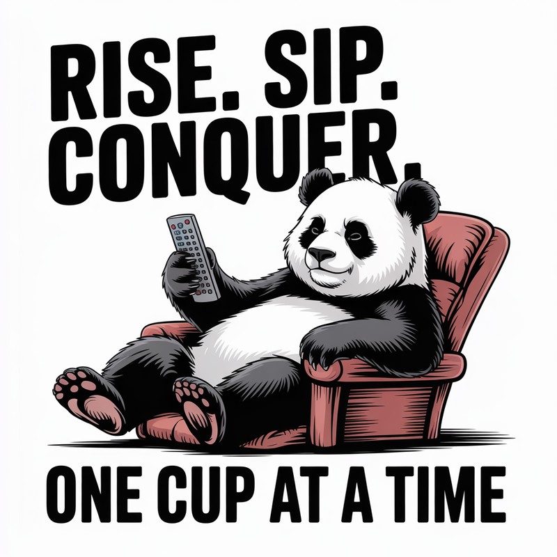 Rise Sip Conquer Panda Tee