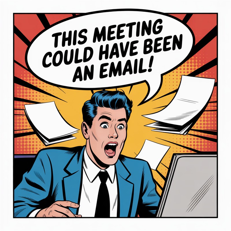 Email Meeting Comic Tee