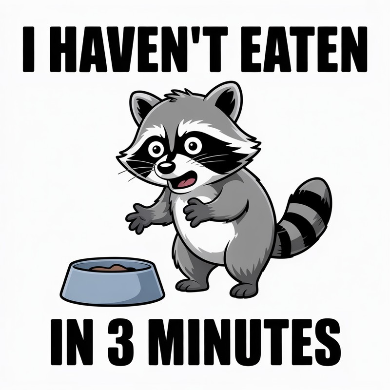 Starving Raccoon Energy Tee