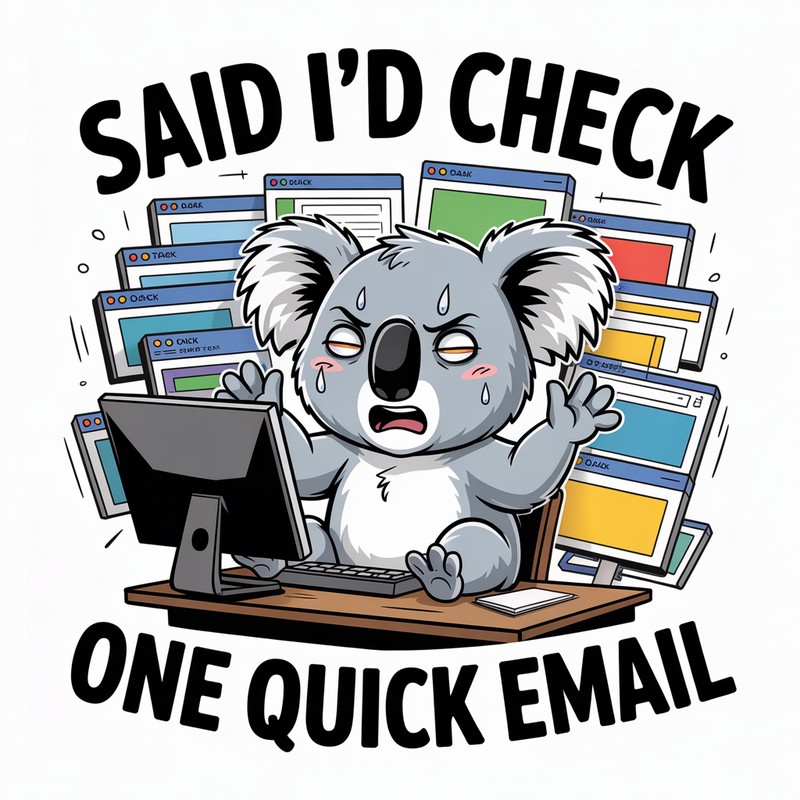 One Email Koala Spiral Tee