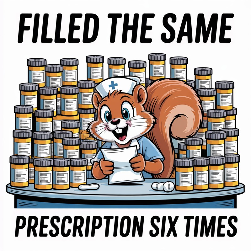 Filled Same Prescription Squirrel Tee