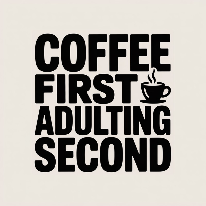 Coffee First Adulting Tee