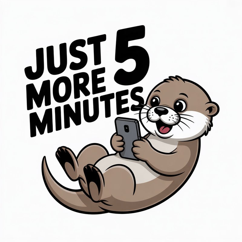 Scrolling Otter Tee