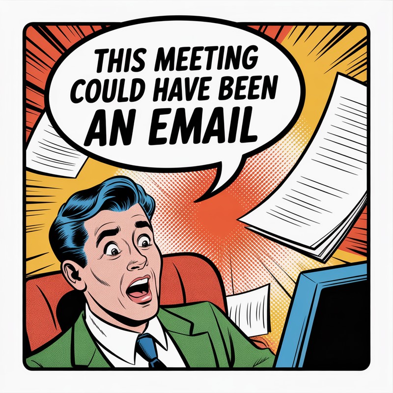 Email Meeting Comic Tee