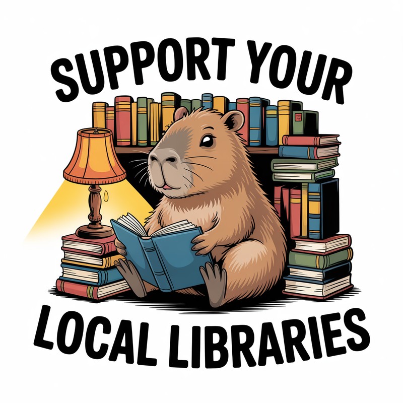 Capybara Bibliophile Tee