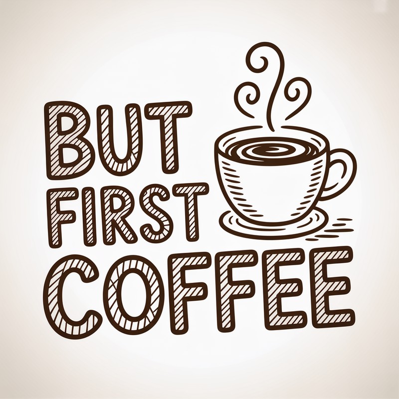 But First Coffee Doodle Tee