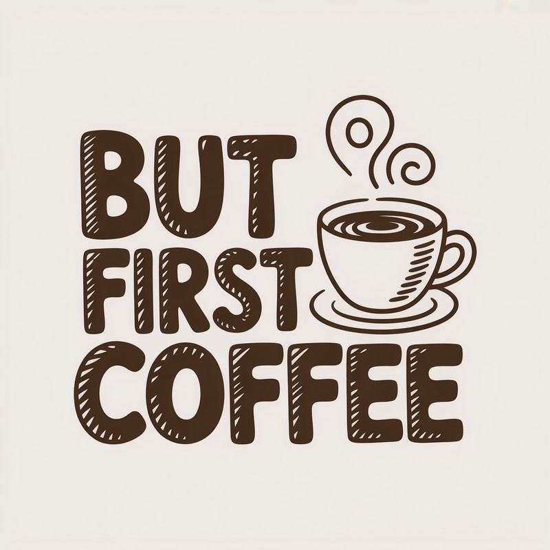 But First Coffee Doodle Tee