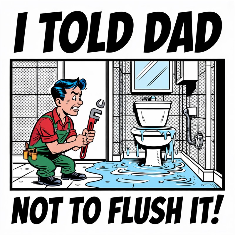 Told Dad Not Flush Tee