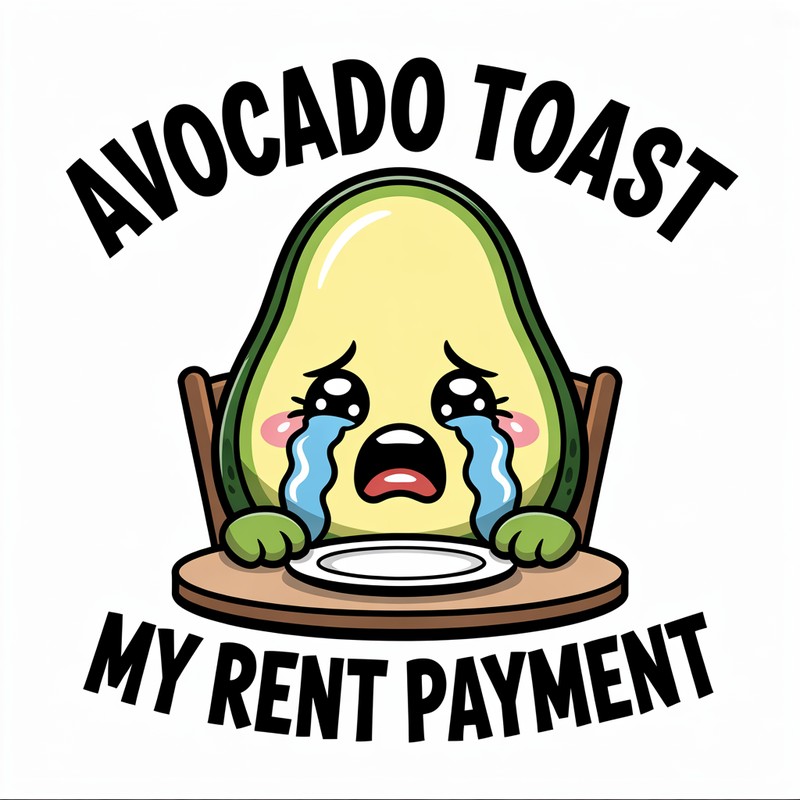 Avocado Toast Rent Crisis Tee