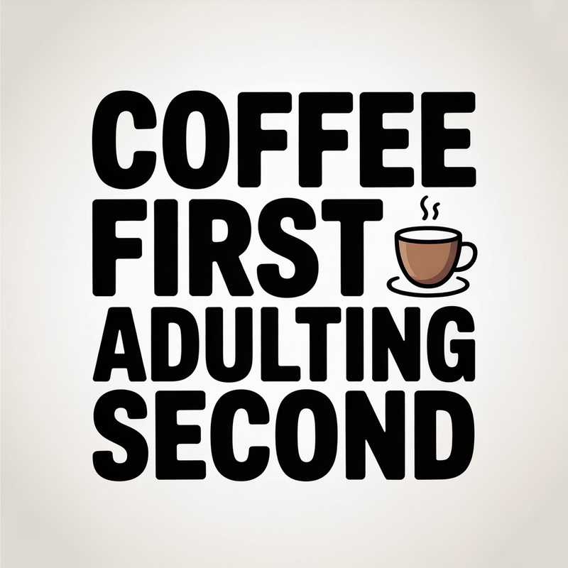 Coffee First Adulting Tee