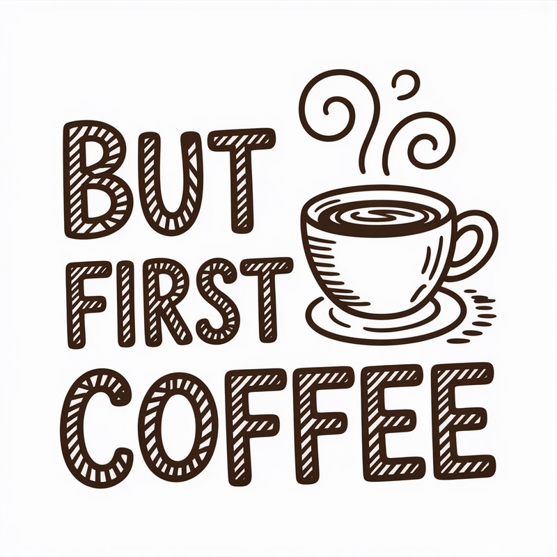 But First Coffee Doodle Tee