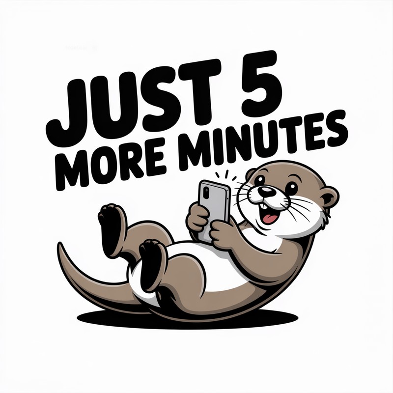 Scrolling Otter Tee