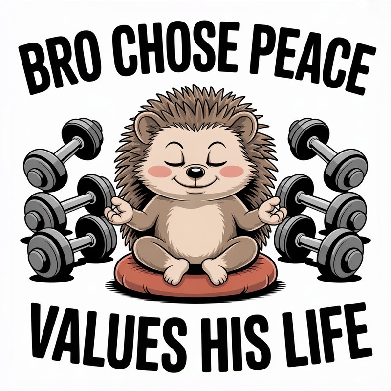 Zen Hedgehog Peace Tee
