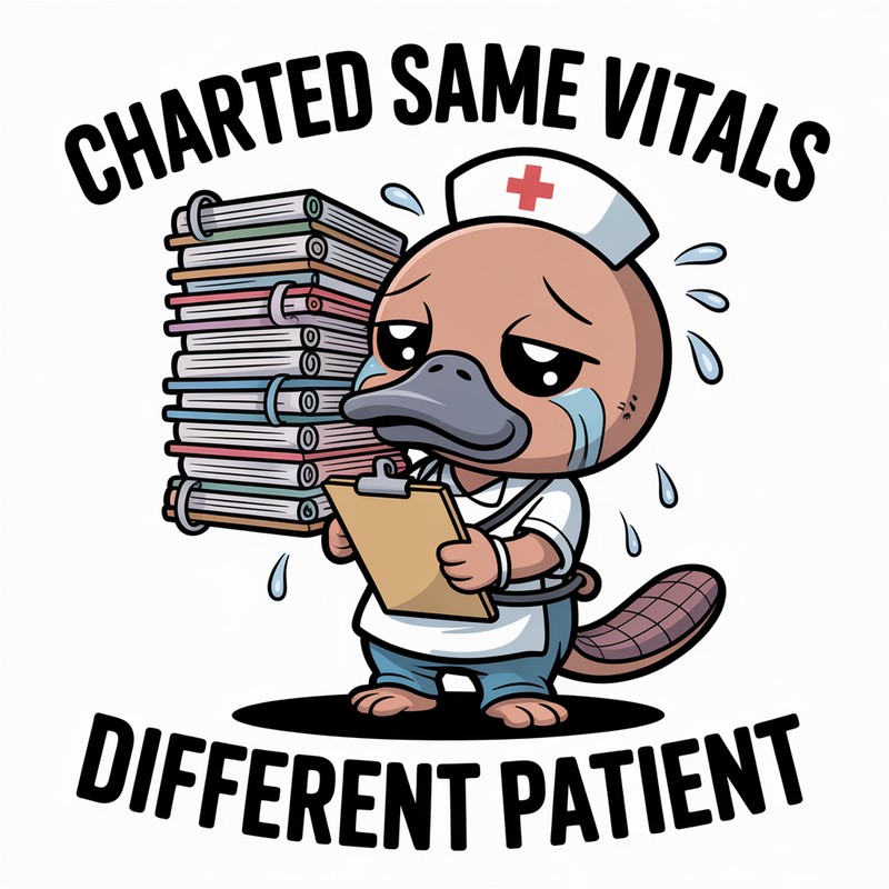 Charted Same Vitals Platypus Tee