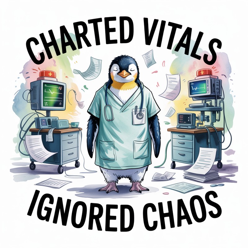 Charted Vitals Ignored Chaos Tee
