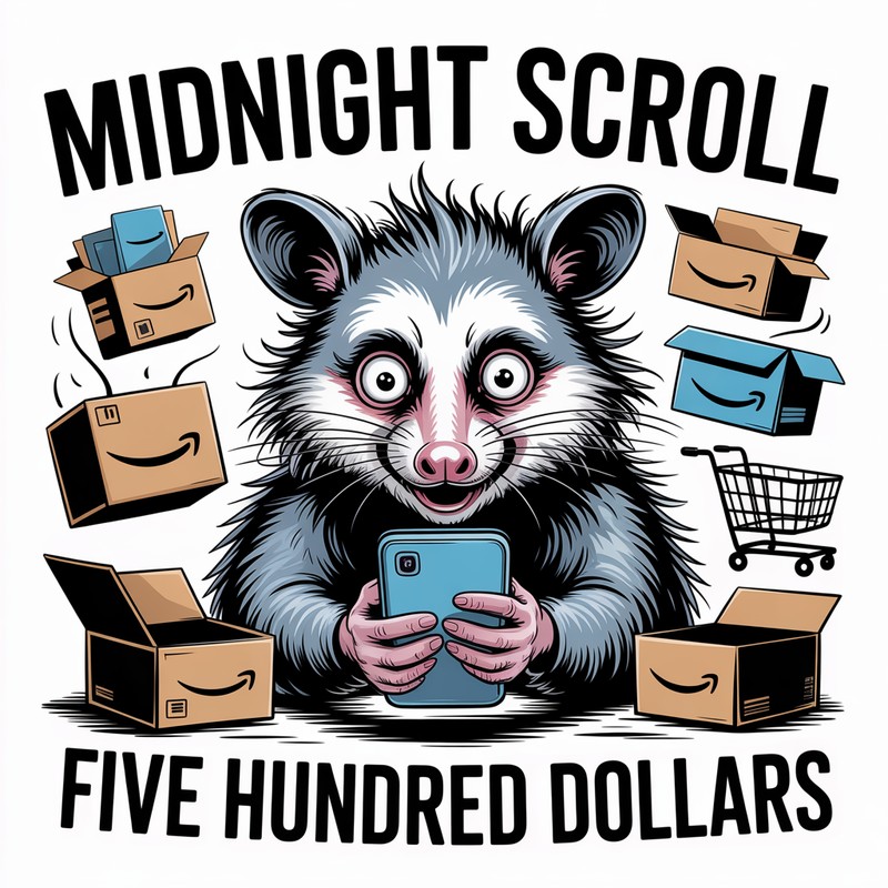 Midnight Scroll Regret Tee