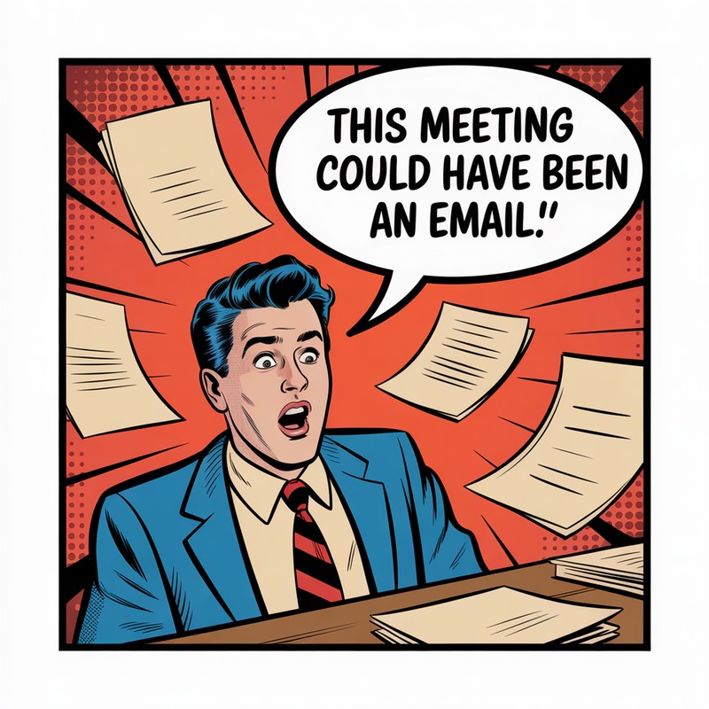Email Meeting Comic Tee