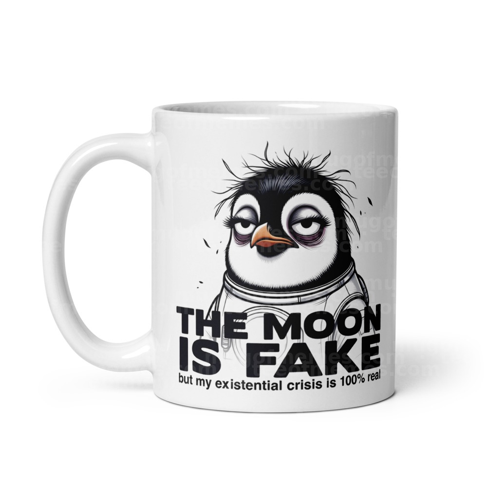 The moon is fake… but my existential crisis is 100% real Mug