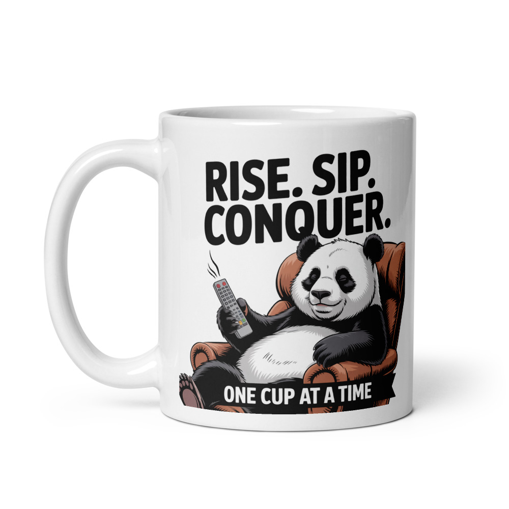 Rise Sip Conquer Panda Mug