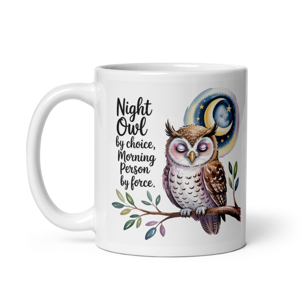 Night Owl Watercolor Mug