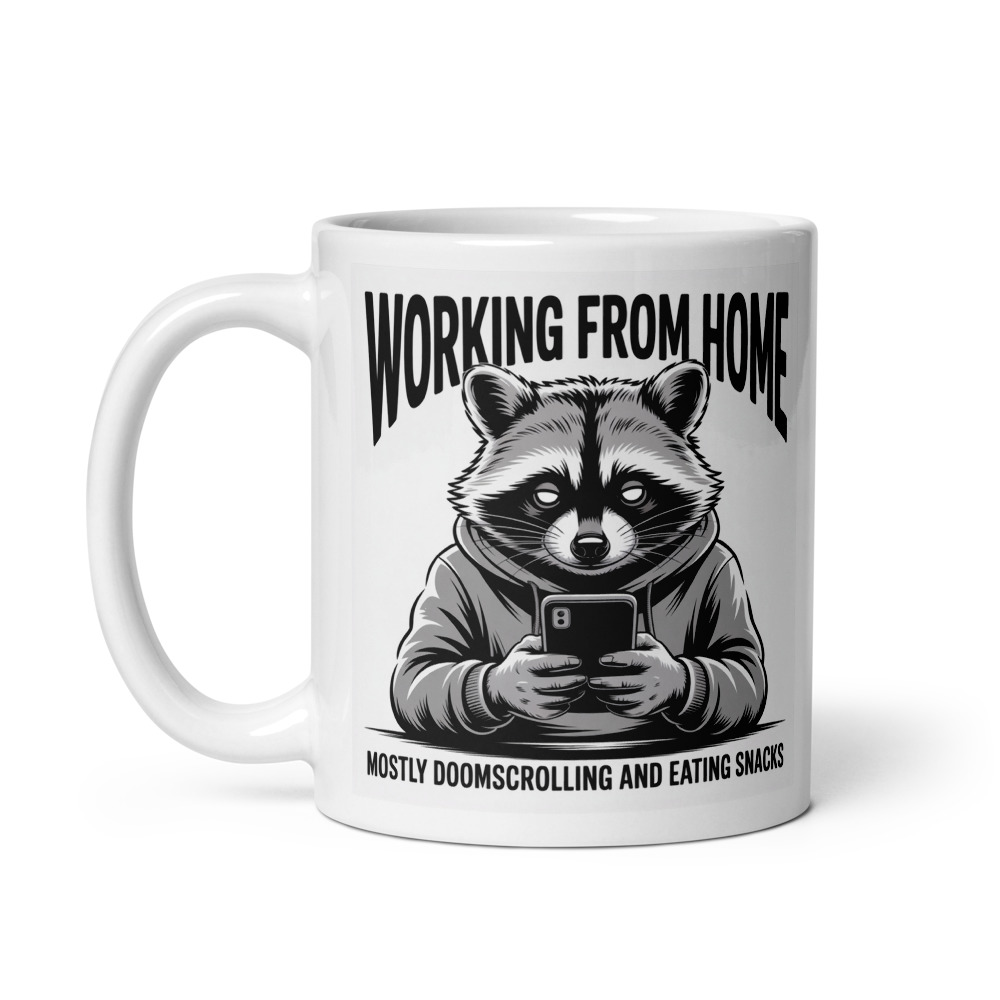 WFH Raccoon Mug