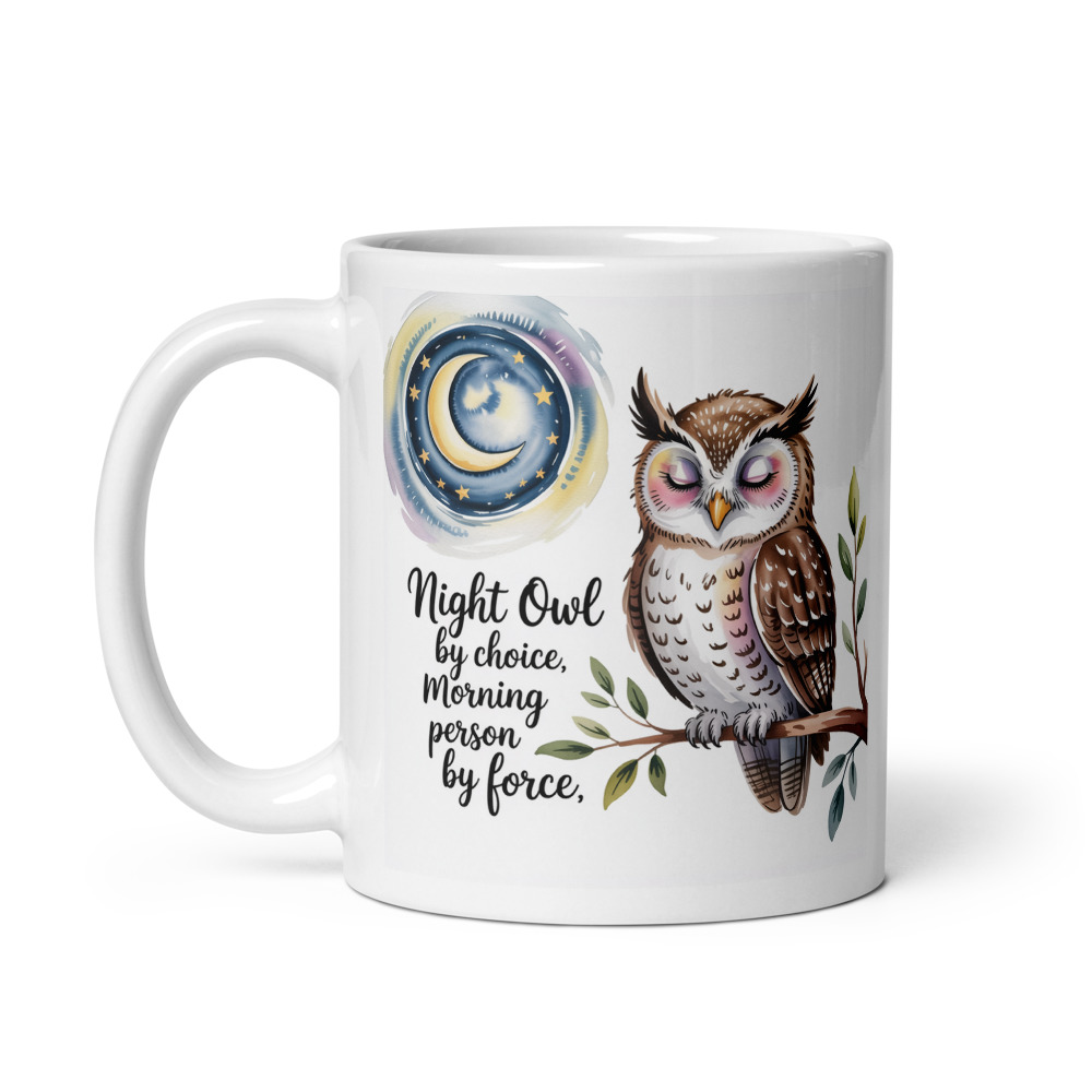 Night Owl Watercolor Mug