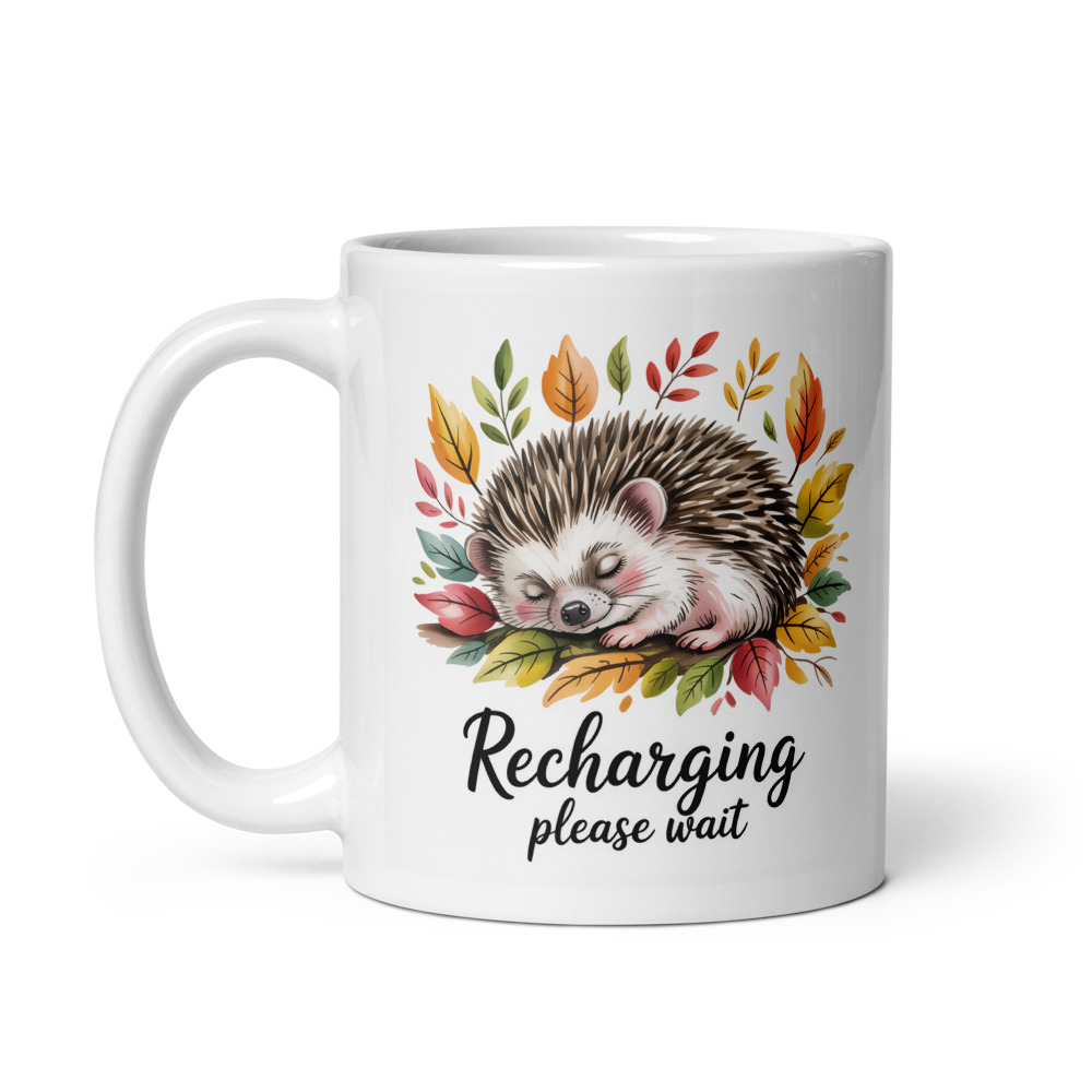 Recharging Hedgehog Mug