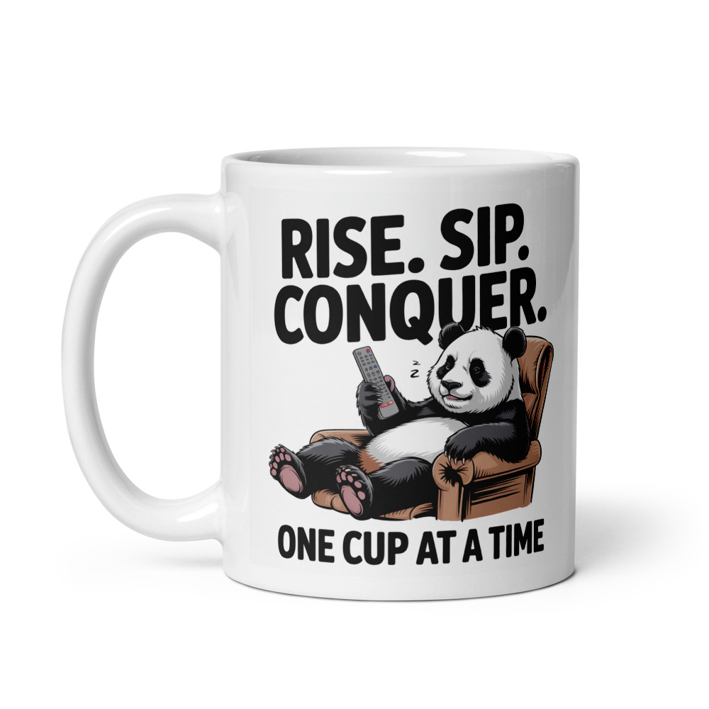 Rise Sip Conquer Panda Mug