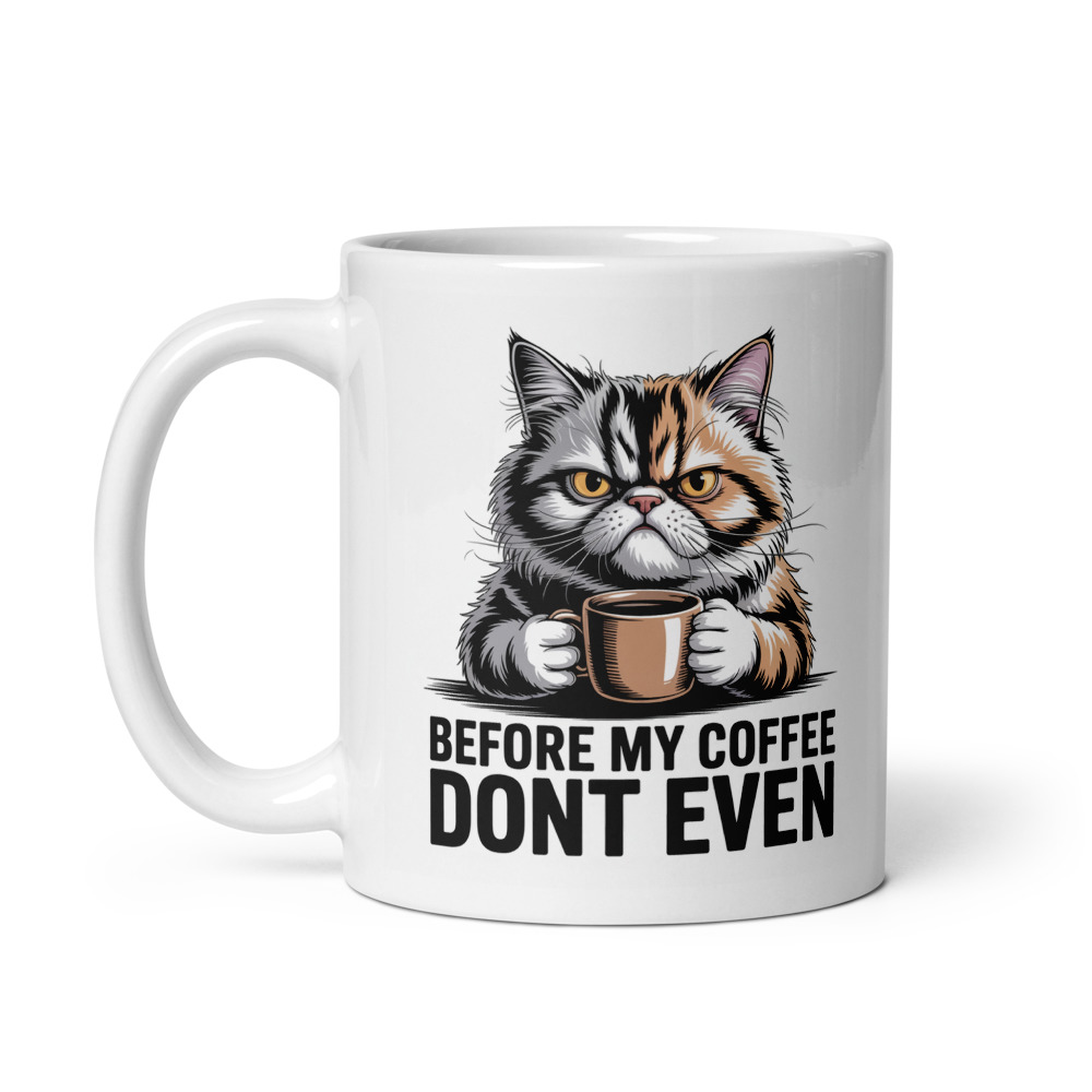 Before Coffee Cat Mug