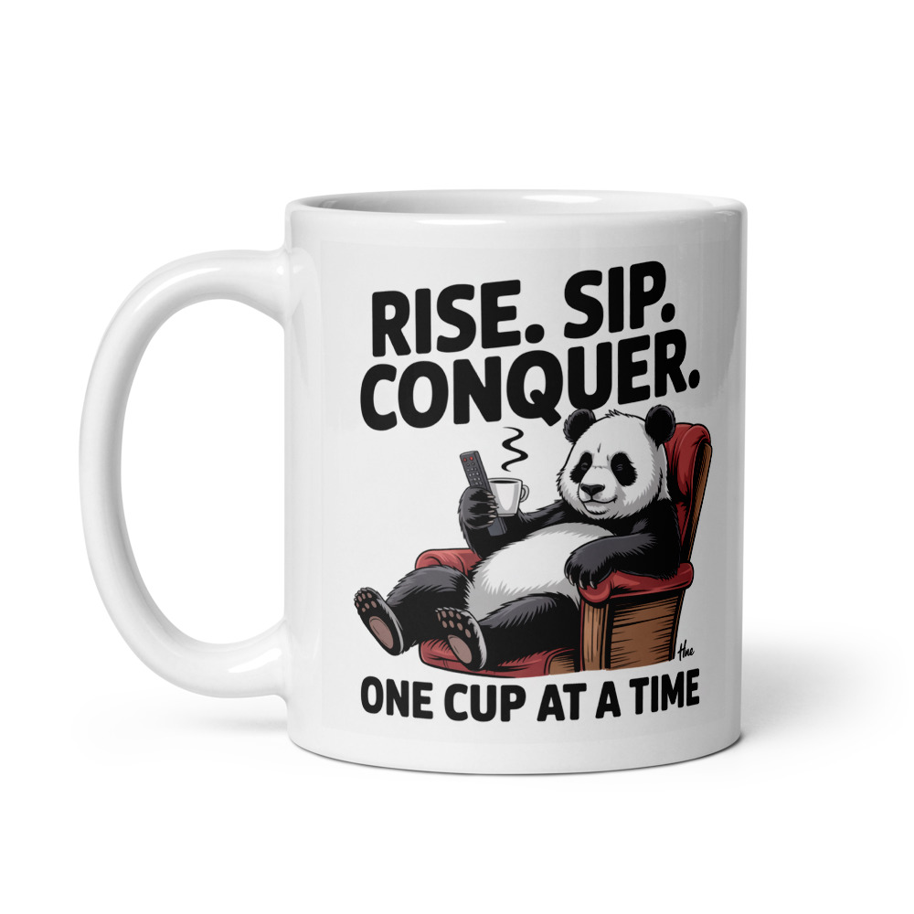 Rise Sip Conquer Panda Mug