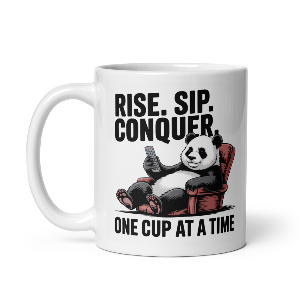 Rise Sip Conquer Panda Mug