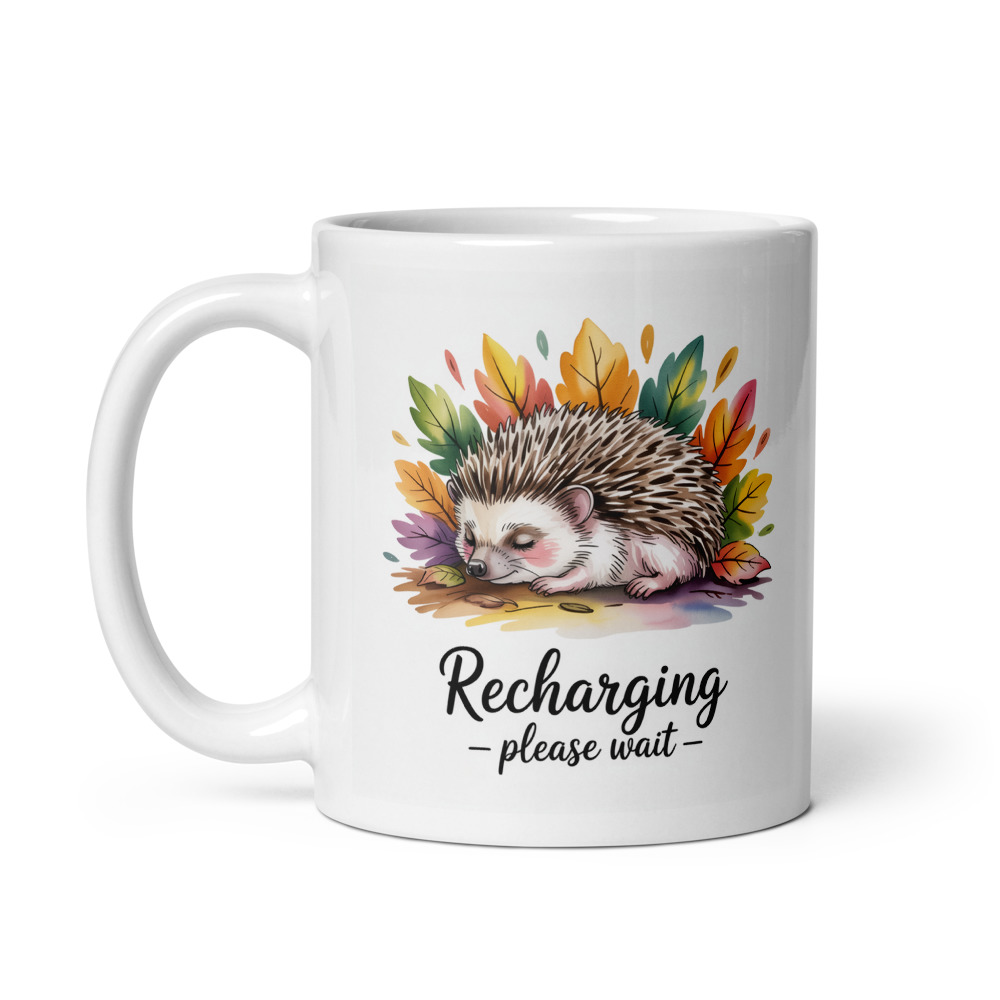 Recharging Hedgehog Mug