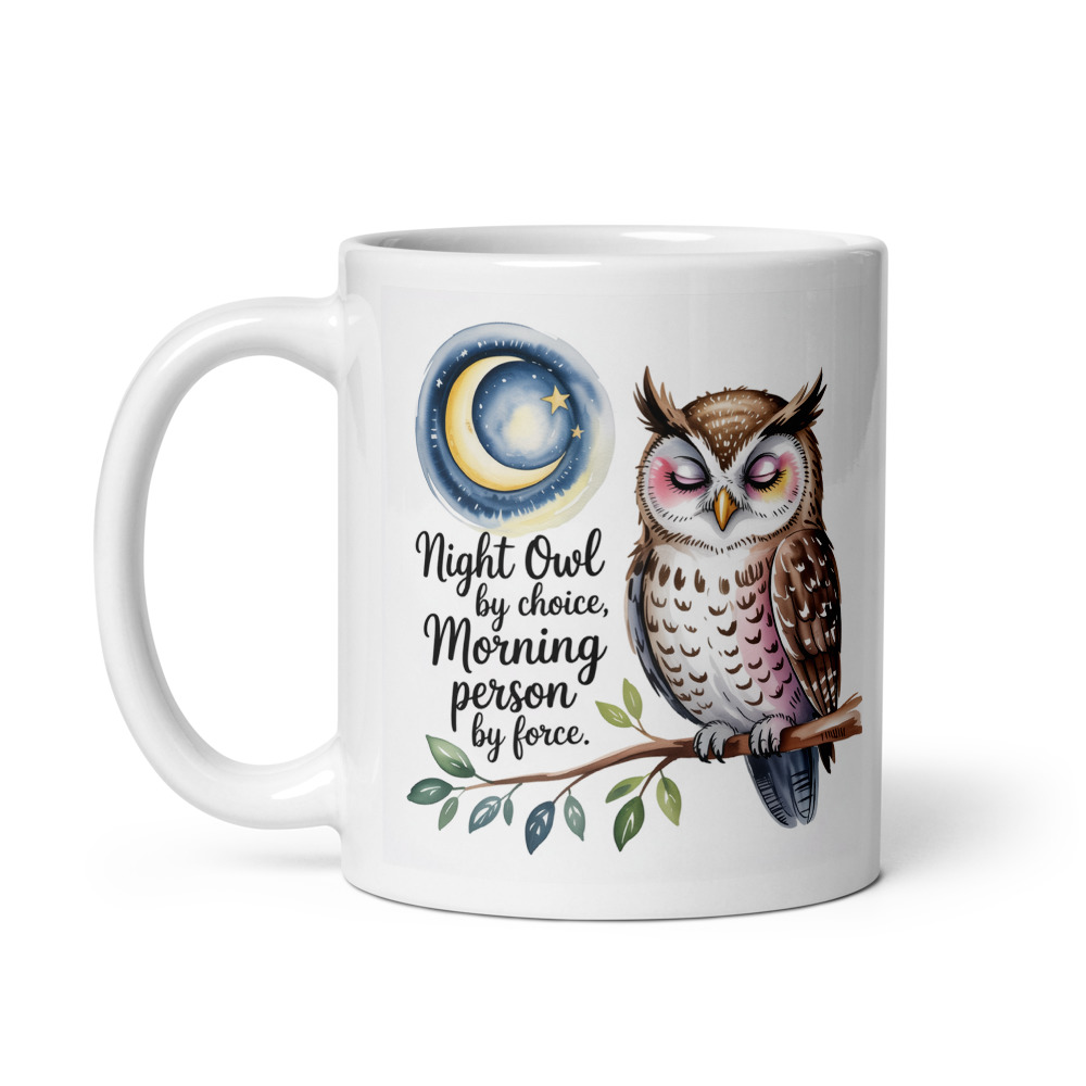 Night Owl Watercolor Mug