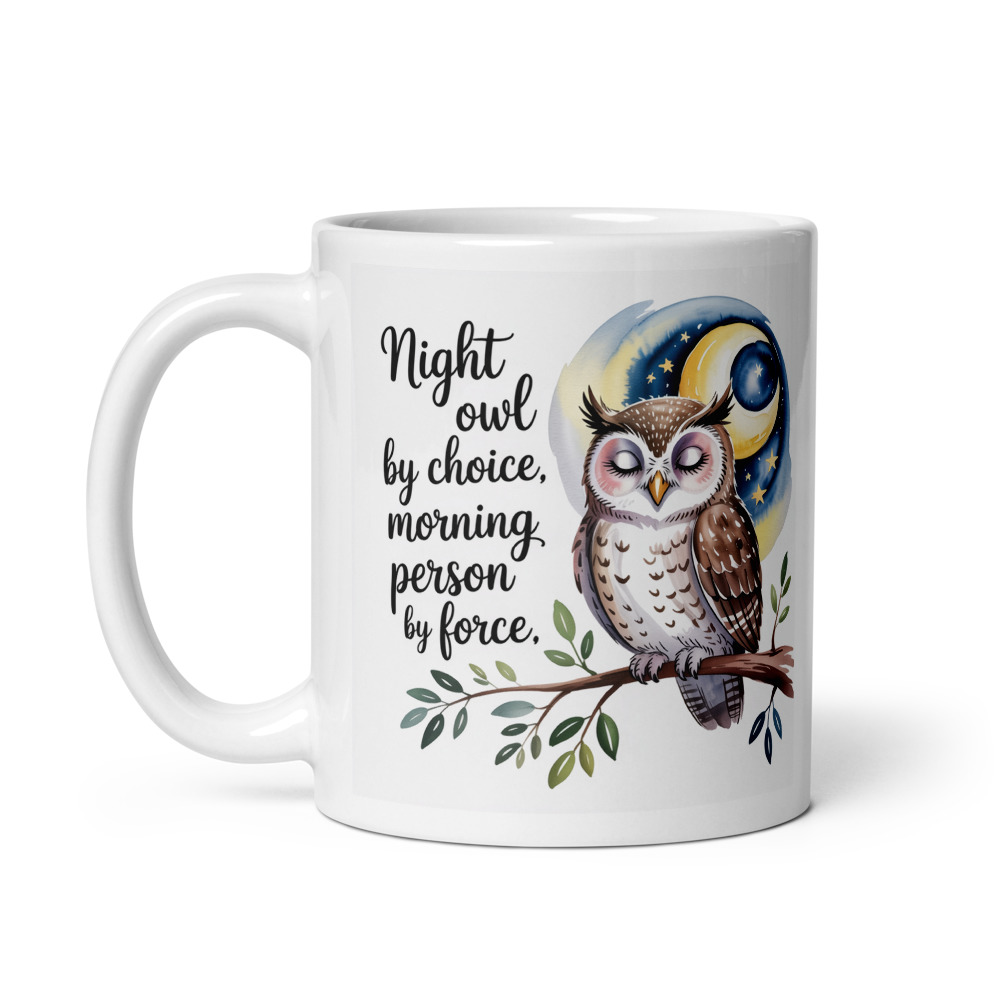 Night Owl Watercolor Mug