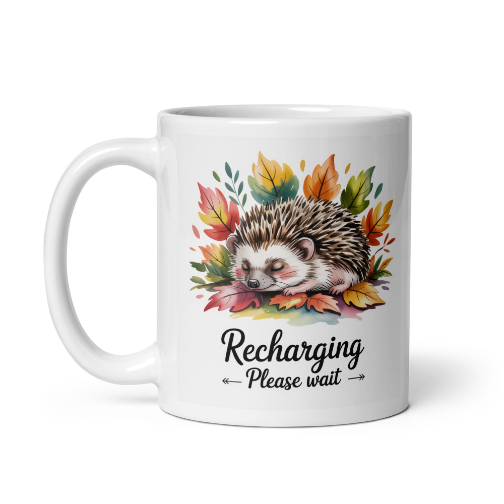 Recharging Hedgehog Mug