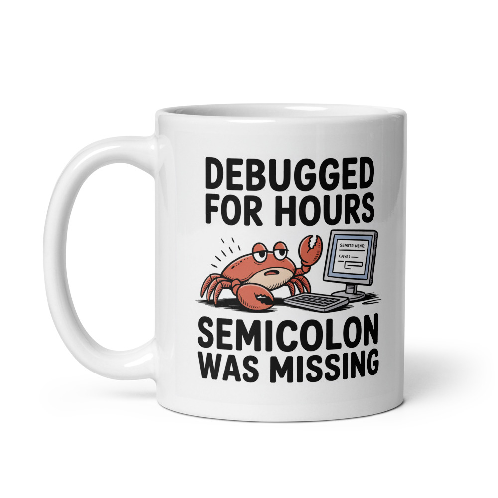 Semicolon Crab Mug