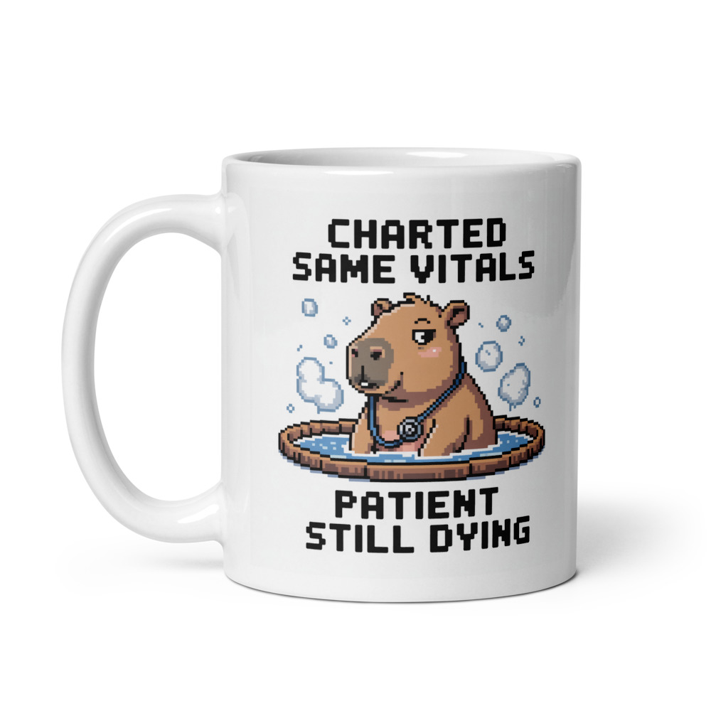Charted Same Vitals Capybara Mug