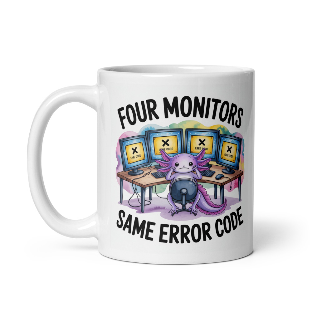 Four Monitors Same Error Mug