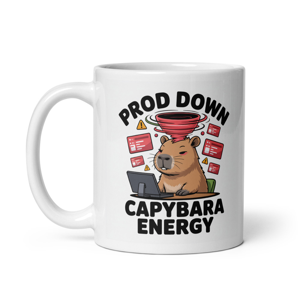Prod Down Capybara Energy Mug