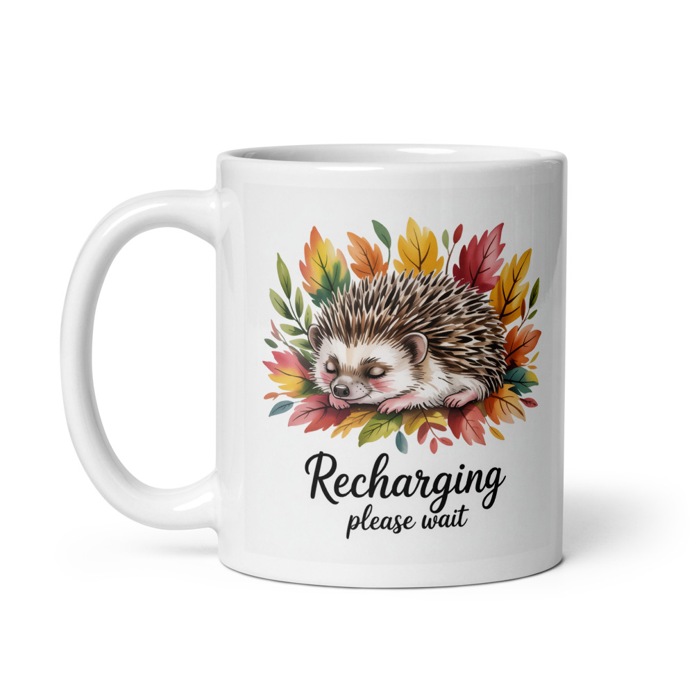 Recharging Hedgehog Mug