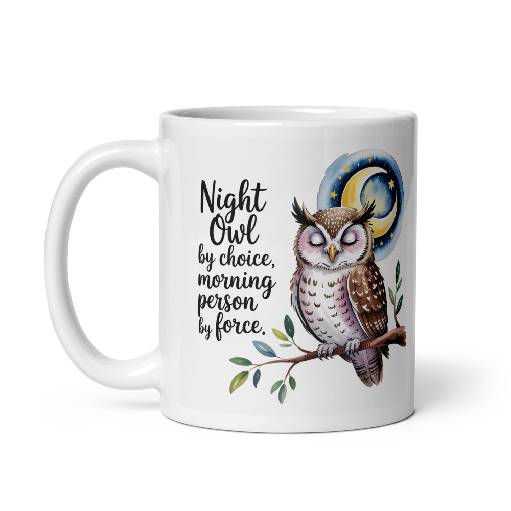 Night Owl Watercolor Mug