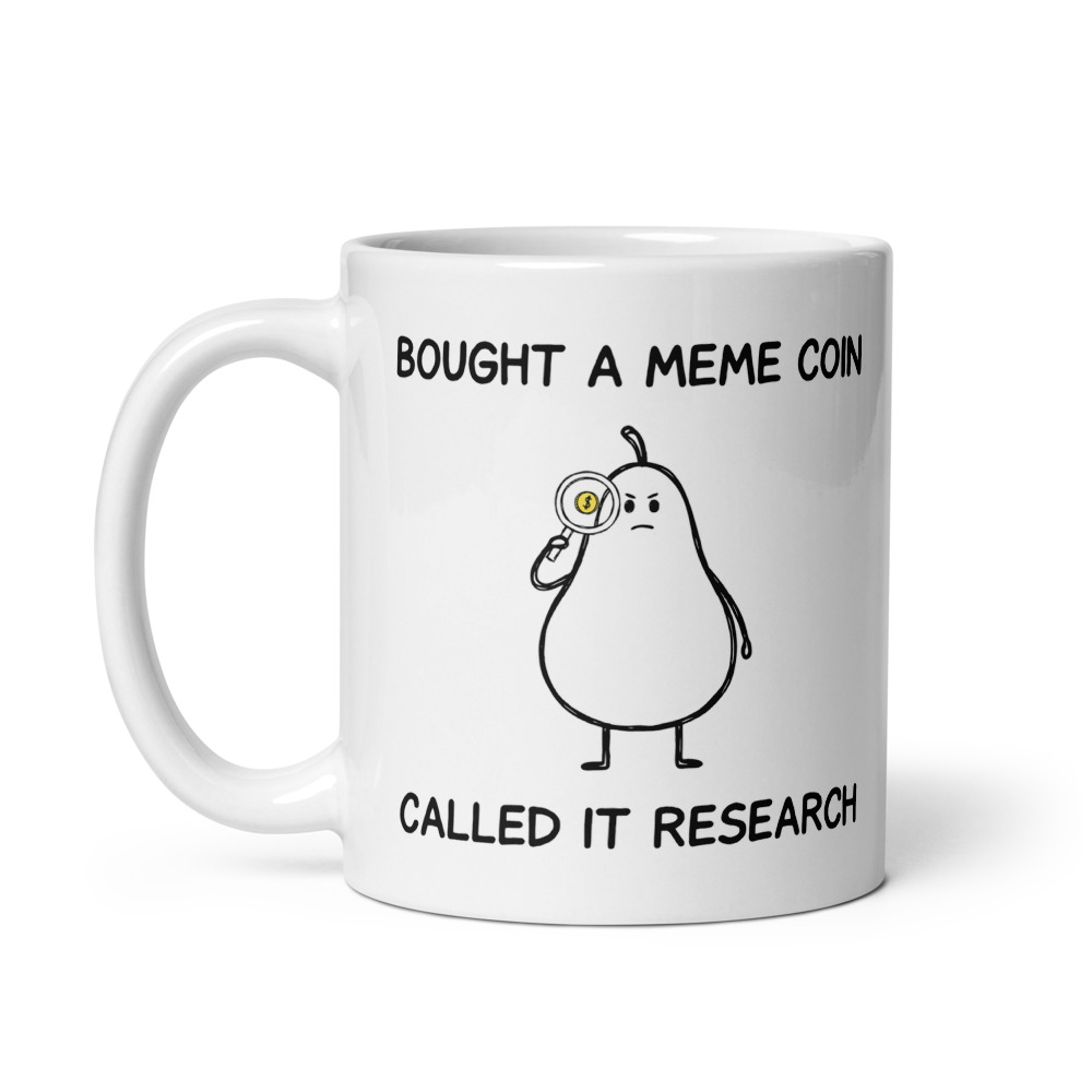 Meme Coin Analyst Pear Mug
