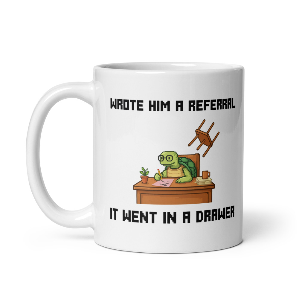 Referral Drawer Turtle Mug
