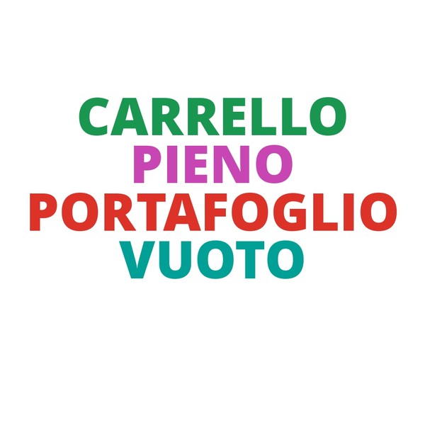 CARRELLO PIENO PORTAFOGLIO VUOTO Mug