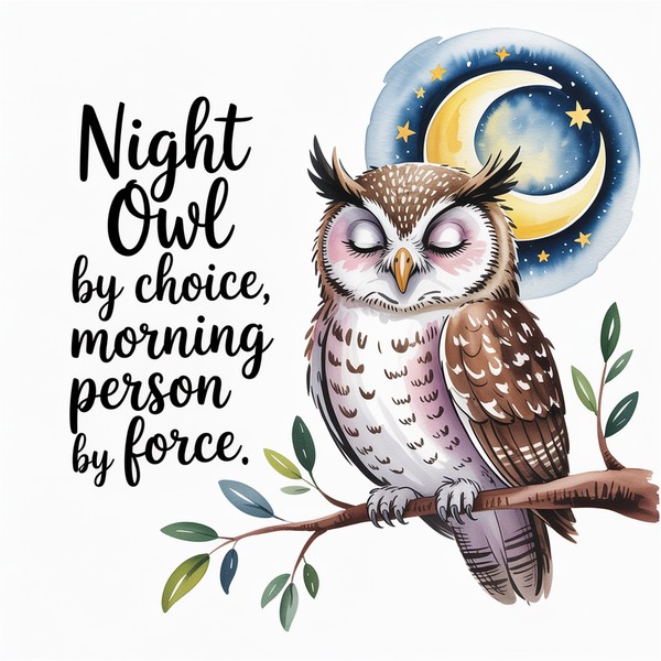 Night Owl Watercolor Mug