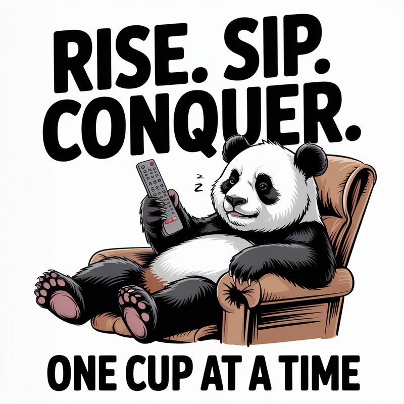 Rise Sip Conquer Panda Mug